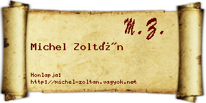Michel Zoltán névjegykártya