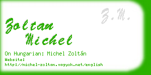 zoltan michel business card