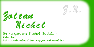 zoltan michel business card